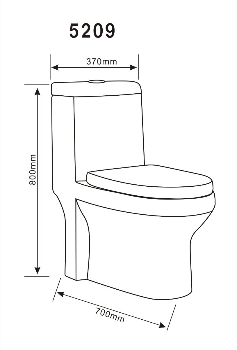 Silver Pedestal Toilet Flush Tank with Cover 25 cm White